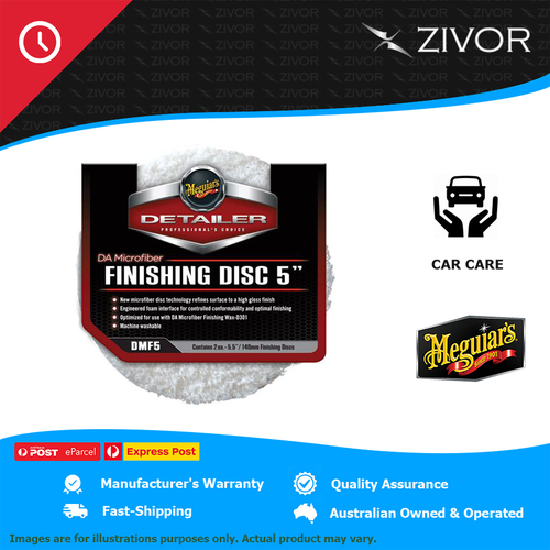 MEGUIARS Professional DA Microfibre 5 Finishing Disc 2 Pk-washable,reusable DMF5