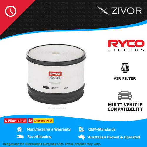New RYCO Air Filter - Heavy Duty For HINO 300 SERIES XKU645R 616 Hybrid HDA6035