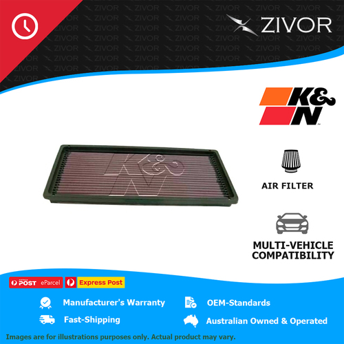 New K&N Air Filter Panel For JEEP WRANGLER TJ 4.0L ERH, MX, S01 #33-2114