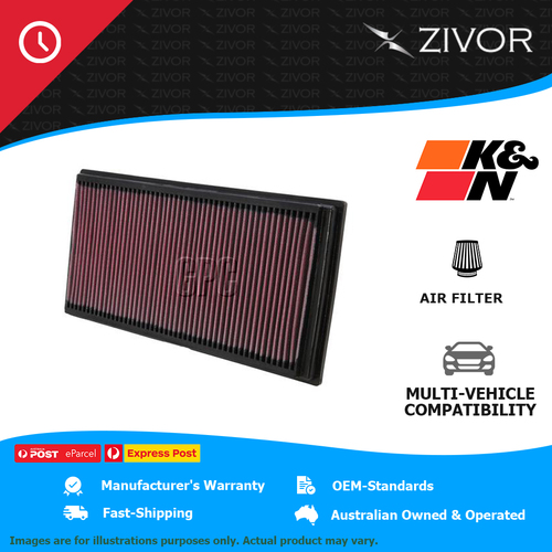 New K&N Air Filter Panel For VOLKSWAGEN BORA 1J 2.8L AQP, AUE, BDE #33-2128
