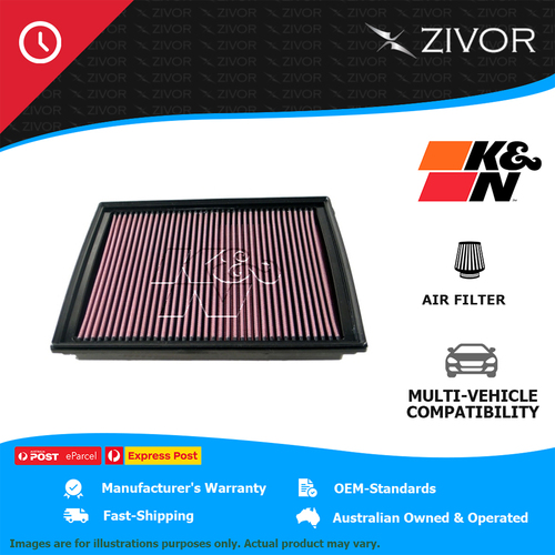 New K&N Air Filter Panel For JEEP CHEROKEE KK 2.8L ENS, R428 #33-2363