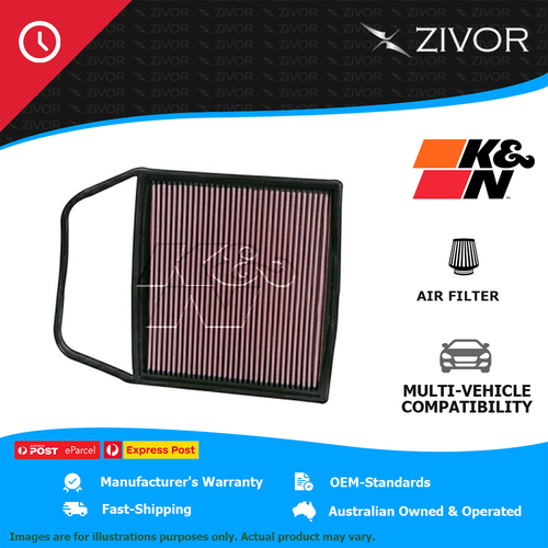 New K&N Performance Air Filter Panel For BMW 335i E90 3.0L N54 B30 A #33-2367
