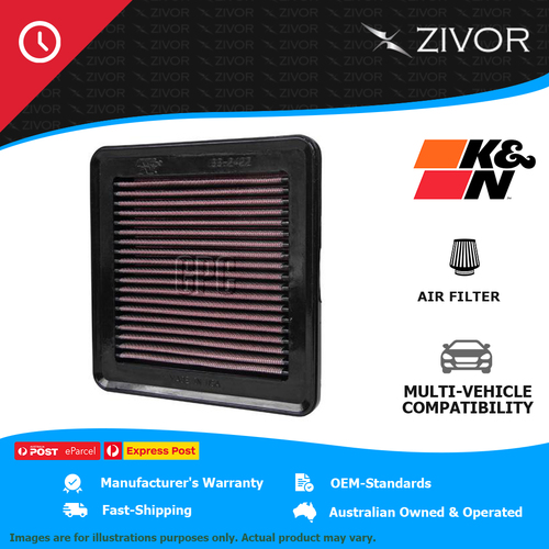 New K&N Performance Air Filter Panel For HONDA JAZZ GE 1.3L L13Z1 #33-2422