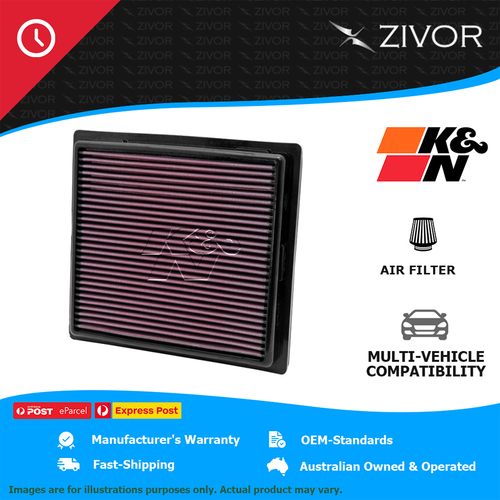 New K&N Air Filter Panel For JEEP GRAND CHEROKEE GEN4 WK2 3.6L #33-2457