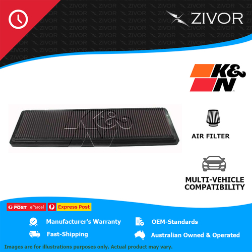 New K&N Performance Air Filter Panel For PORSCHE 928 928 4.5L M28 #33-2591