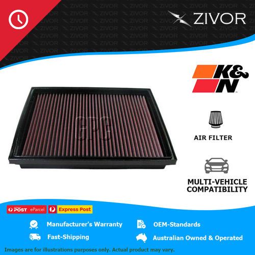 New K&N Air Filter Panel For VOLKSWAGEN TRANSPORTER T4 SYNCRO 2.4L AAB #33-2759