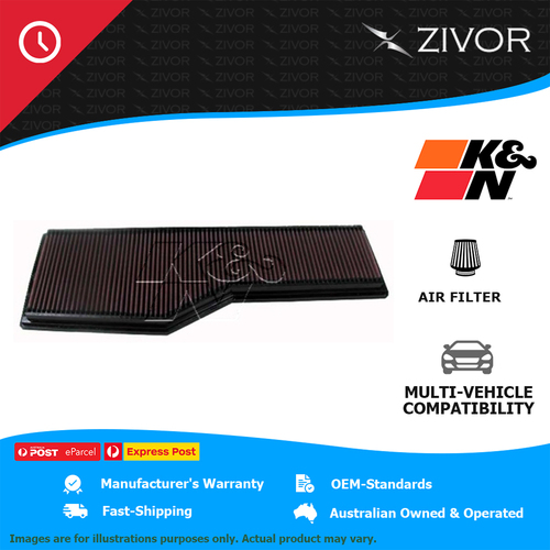 New K&N Air Filter Panel For PORSCHE 911 997 CARRERA S 3.8L M97 #33-2786