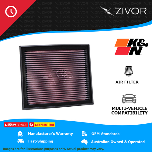 New K&N Air Filter Panel For FORD MONDEO MB XR5 2.5L HUBA B5254T #33-2873