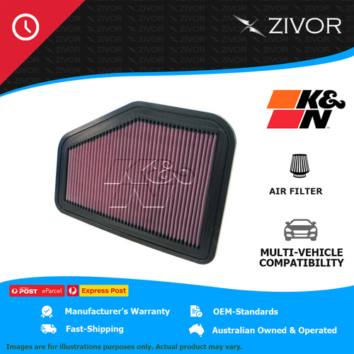 New K&N Air Filter Panel For HSV CLUBSPORT VE E-SERIES SERIES 2 6.2L #33-2919