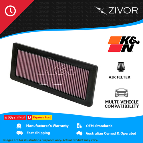 K&N Air Filter Panel For MINI CONVERTIBLE R57 COOPER S 1.6L N18 B16 A #33-2936