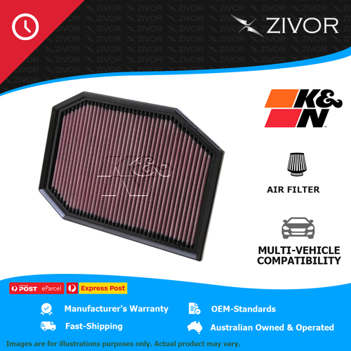 New K&N Performance Air Filter For BMW 530d E60 3.0L M57 D30 TU #33-2970