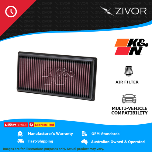 New K&N Performance Air Filter Panel For FIAT 500C 0.88L 312 A.2000 #33-2981