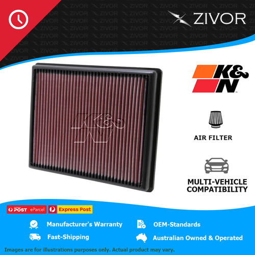 New K&N Air Filter Panel For BMW ACTIVEHYBRID 7 F01 3.0L N55 B30 A #33-2997