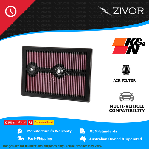 New K&N Air Filter Panel For VOLKSWAGEN POLO 6R 77TSI 1.2L CBZB #33-3004