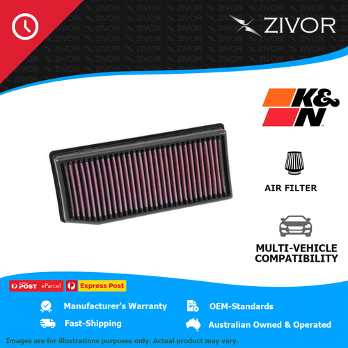 K&N Replacement Air Filter For RENAULT CAPTUR J87 1.2L H5Ft (TCe120) #33-3007