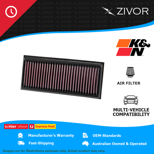 New K&N Replacement Air Filter For MERCEDES-AMG C63 C204 6.2L M156 #33-3072