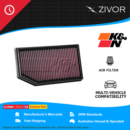 New K&N Replacement Air Filter For JEEP WRANGLER JL 3.6L Pentastar #33-5076
