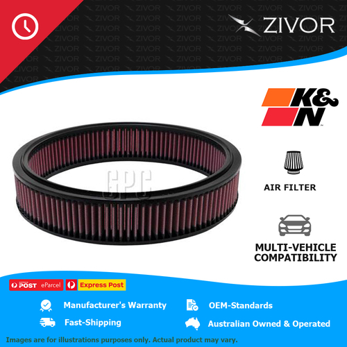 New K&N Air Filter Round For FORD FAIRLANE ZF 5.8L 351 cu.in Cleveland #E-1570