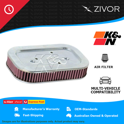 K&N Air Filter Rectangular For Harley-D XLH883 Sportster Custom 54 CI #HD-8834