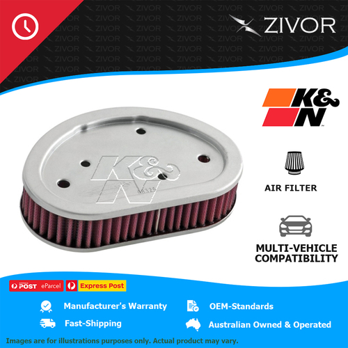 K&N Air Filter Panel For Harley Davidson FXDF Fat Bob 96 CI #HD-9608