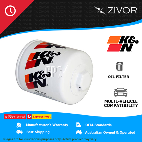 New K&N Oil Filter Spin On For FORD TRANSIT CUSTOM VN 2.2L #HP-1017