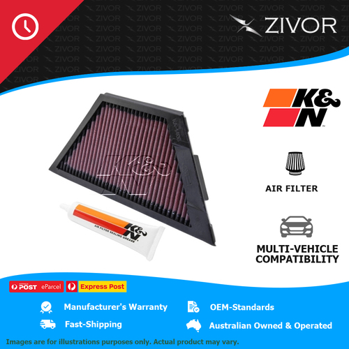 K&N Performance Air Filter Panel For Kawasaki ZG1400 Concours ABS 1352 #KA-1406