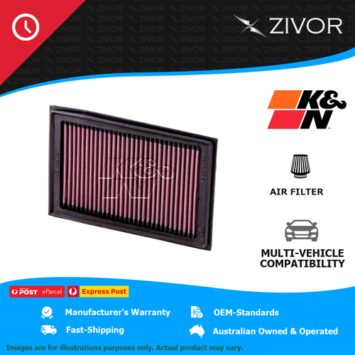 K&N Performance Air Filter Panel For Kawasaki EX300 Ninja ABS ES 296 #KA-2508