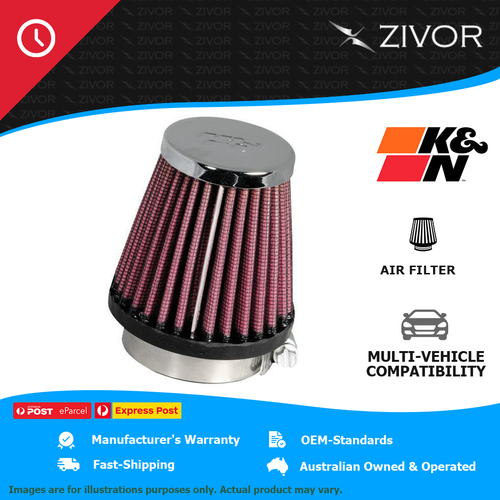 New K&N 76mm Air Filter Round Tapered - cotton gauze 1 Year Warranty #RC-1060