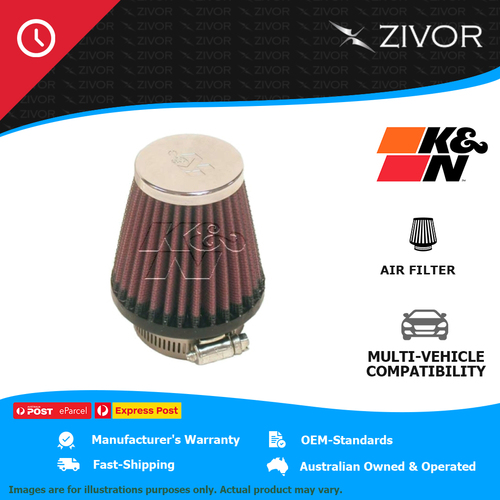 New K&N 76mm Air Filter Round Tapered-cotton gauze 1 Year Warranty #RC-1090