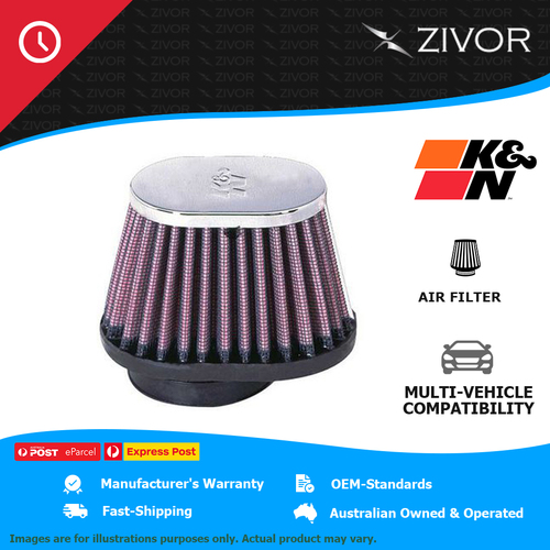 New K&N 70mm Air Filter Oval-cotton gauze reusable 1 Year Warranty #RC-1820