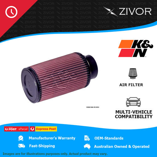 New K&N 203mm Air Filter Round Tapered-cotton gauze 1 Year Warranty #RE-0910