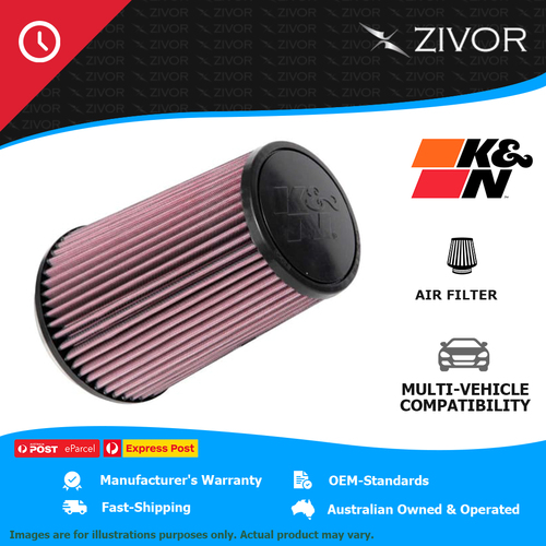 New K&N Universal Clamp-On 213mm Air Filter-cotton gauze 1Y Warranty #RU-1008