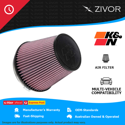 New K&N Universal Clamp-On 165mm Air Filter-cotton gauze 1Y Warranty #RU-1042