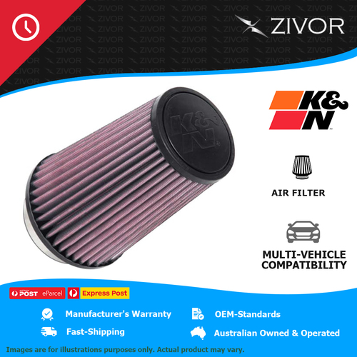 New K&N Universal Clamp-On 203mm Air Filter-cotton gauze 1Y Warranty #RU-1045