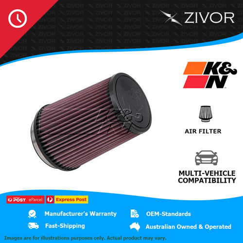 New K&N Universal Rubber Air Filter - cotton gauze 1 Year Warranty #RU-2590