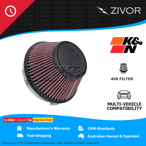 New K&N Universal Rubber Air Filter - cotton gauze 1 Year Warranty #RU-4600
