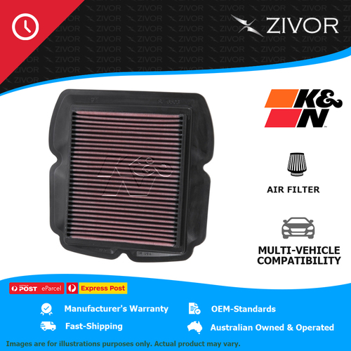 New K&N Air Filter Panel For Suzuki SV650A ABS 654 #SU-6503