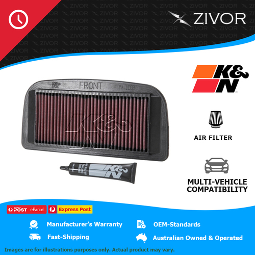 New K&N Performance Air Filter Panel For Yamaha YZF R1 998 #YA-1002
