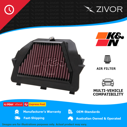 New K&N Performance Air Filter Panel For Yamaha YZF R6S 599 #YA-6008