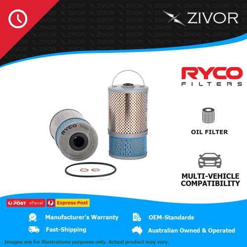 New RYCO Oil Filter Cartridge For MERCEDES-BENZ 190D W201 2.5 2.5L OM602 R2586P