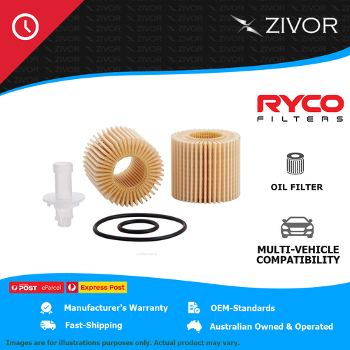 New RYCO Oil Filter Cartridge For TOYOTA VOXY ZRR70 (GREY IMPORT) R2620P