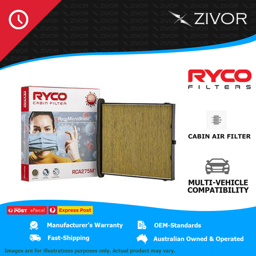 RYCO Cabin Air Filter-Microshield For MAZDA MAZDA6 GL 2.5L PY SkyActiv-G RCA275M