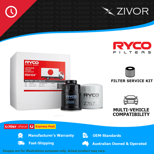 New RYCO Truck Filter Service Kit For ISUZU N SERIES NPR75-190 5.2L 4HK1 RSK104