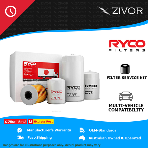 New RYCO Truck Filter Service Kit For ISUZU F SERIES FVY1400 9.8L 6SD1 RSK107