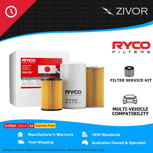 New RYCO Truck Filter Service Kit For HINO 500, RANGER FM 2635 8.9L A09C RSK120