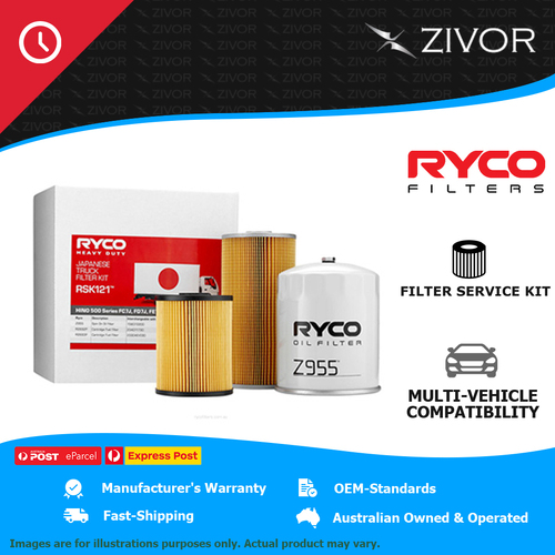 New RYCO Truck Filter Service Kit For HINO 500, RANGER FD 1026 6.4L J07E RSK121