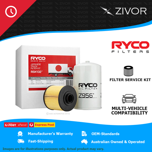RYCO Truck Filter Service Kit For MITSUBISHI FUSO CANTER FE84 4.9L 4M50 RSK132