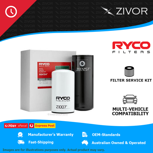 New RYCO Heavy Duty Filter Service Kit For KENWORTH T409 14.9L X15 RSK154