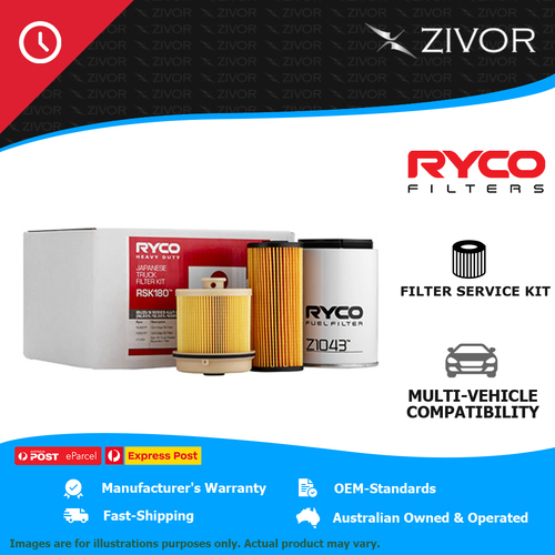 RYCO Heavy Duty Filter Service Kit For ISUZU N SERIES NNR65-150 3.0L 4JJ1 RSK180