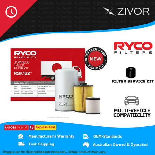 New RYCO 4WD Filter Service Kit For MITSUBISHI FUSO FIGHTER FK62FH RSK182